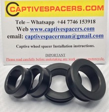 CBR600RR  2007 - 2025 Captive wheel Spacers. Anodised Black