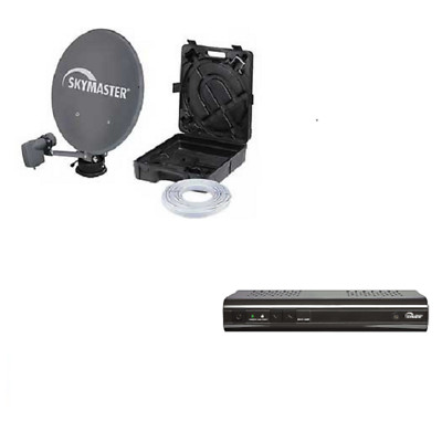 SKYMASTER Mobile Sat Anlage DXH 220 12/24V HDTV SAT Receiver Aufnahme 15 m Kabel