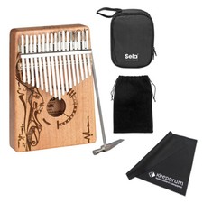 Sela SE250 Kalimba Mahagoni 17  Peaceful Mind + keepdrum Mikrofasertuch