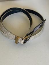 KURT GEIGER LONDON GLITTER BELT IN GOLD M/L
