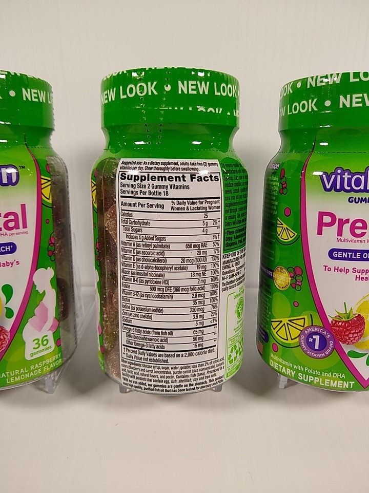 (108) Vitafusion Prenatal Gummy Vitamins Gentle on Stomach Gluten FREE