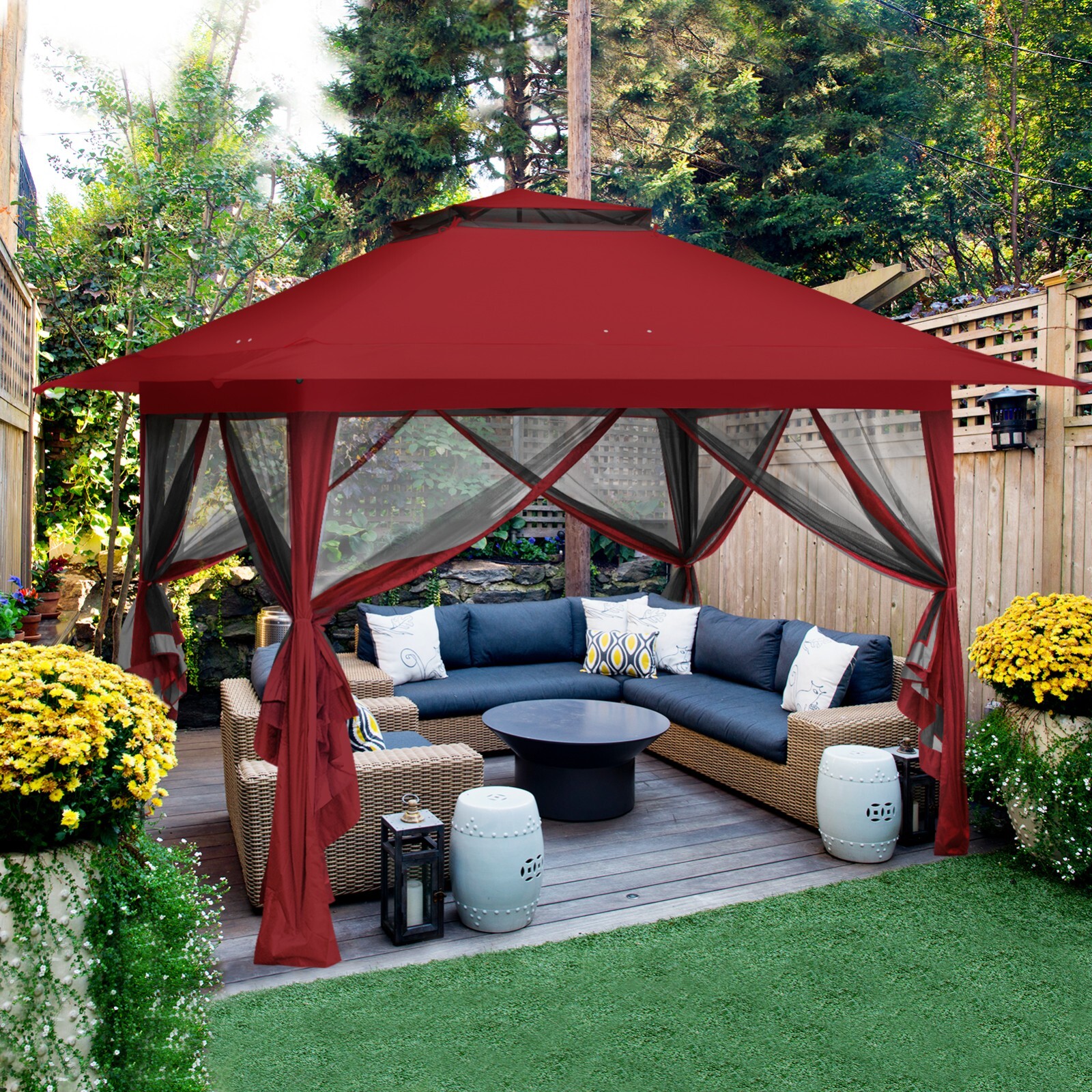 EAGLE PEAK 13x13 Pop Up Gazebo with Mosquito Netting