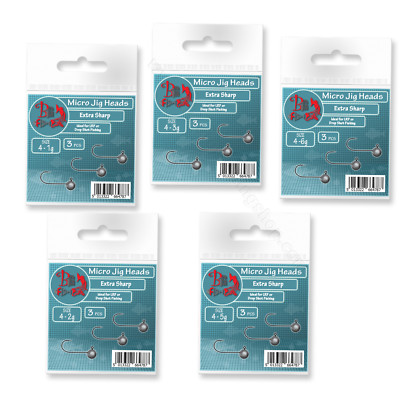 Micro Jigköpfe Gr. 4 1-6g Drop Shot Barschangeln LRF Soft Lure Tackle Set