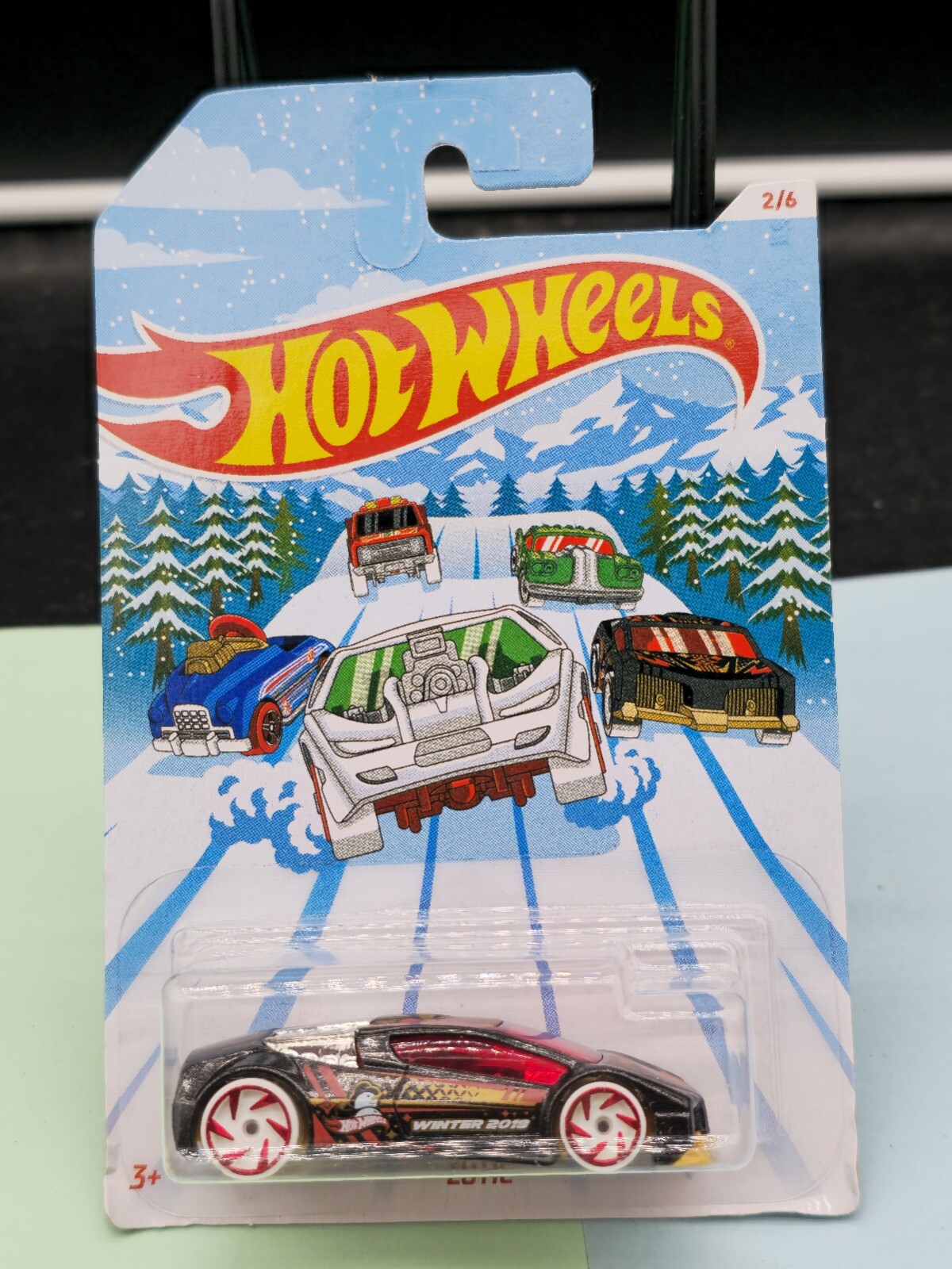2018 Hot Wheels Holiday Hot Rod Christmas. Zotic BLACK. FKV09