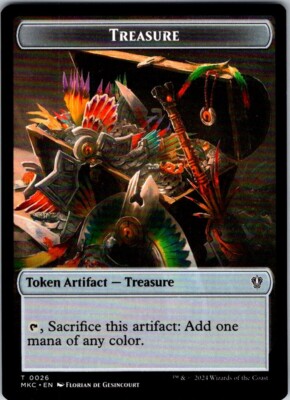 Magic the Gathering Gold Treasure Token Murders at Karlov Manor Commander
