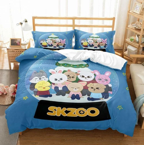 Stray Kid SKZOO Bedding Set Quilt/Duvet Cover Single Double King Pillowcases UK - Picture 11 of 31