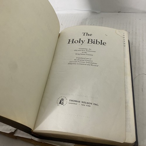Heilige Bibel 1977 KJV Wörterbuch Konkordanz braun Leder roter Buchstabe Nelson wie besehen - Bild 4 von 11