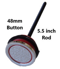 48mm Red With Chrome Toilet Single Flush Button