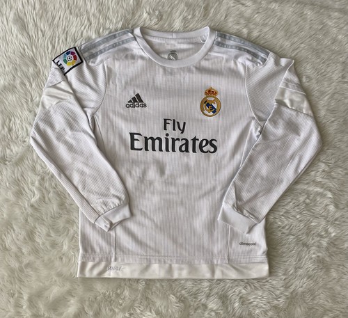 REAL MADRID RONALDO 2015-2016 KIDS LONG SLEEVE HOME JERSEY Size Kids XL