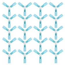 20x 3 Way Wire Connector 16-14 Gauge AWG Crimp Y Ring Heat Shrink Butt Terminals