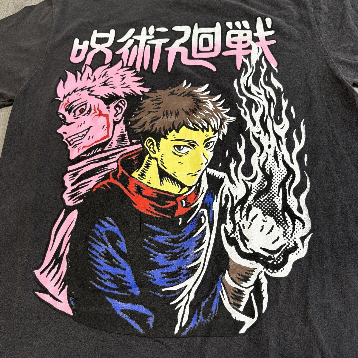 Jujutsu Kaisen Anime Yuji Itadori Men's t-shirt size Large | eBay