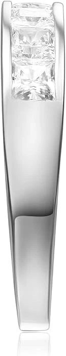 2.5 克拉公主切割真 14k 白金订婚婚礼周年纪念戒指 — 第 3/3 张图片