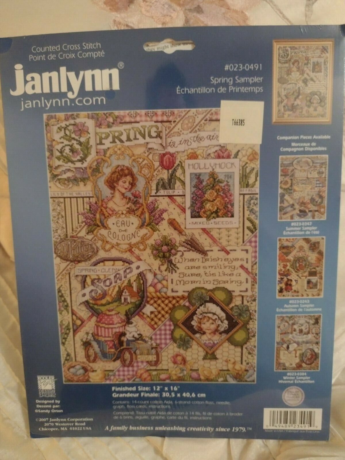 New Sealed Janlynn Spring Sampler Cross Stitch Direct stock discount 2007 023-0491 12
