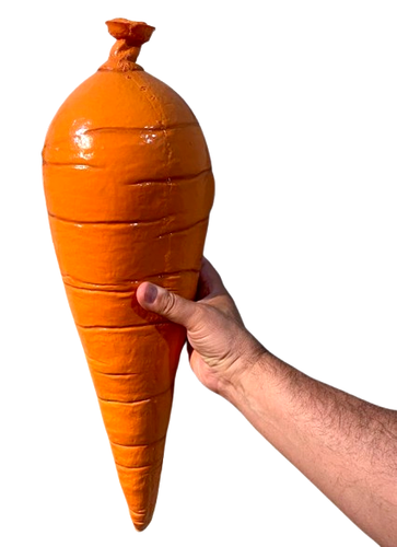 Deluxe SUPER GIANT 21” FOAM FILLED CARROT Latex Jumbo Clown Prop Easter Bunny - Picture 8 of 21