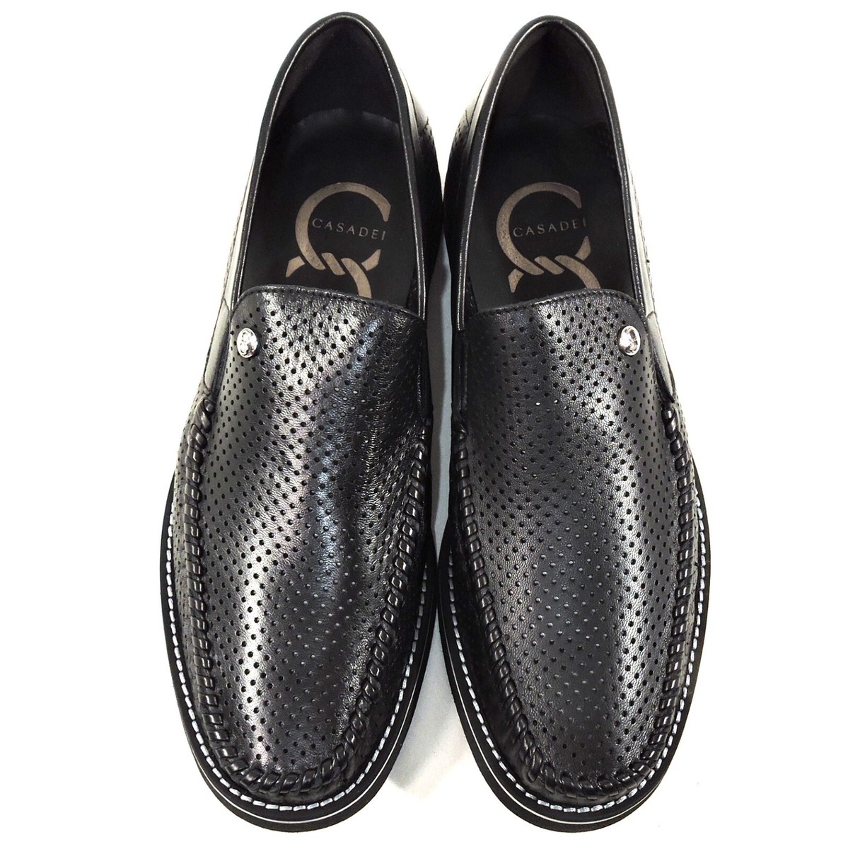 CASADEI ?? MEN\'S BLACK SOFT LEATHER COMFORT SUMMER LOAFERS CASADEI ?? MEN main image 4