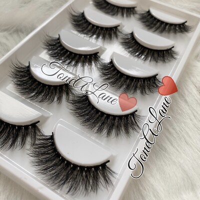 US SELLER | 7x Mink Lashes Eyelashes 3D WISPY Eyelash Extension Makeup Fur fluff