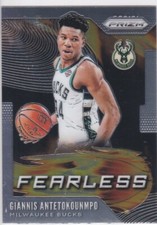 GIANNIS ANTETOKOUNMPO PRIZM Fearless Insert Basketball Card MILWAUKEE BUCKS MINT