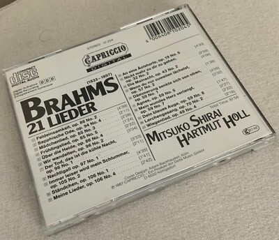 Brahms: 21 Lieder (CD) Mitsuko Shirai Hartmut Höll Capriccio