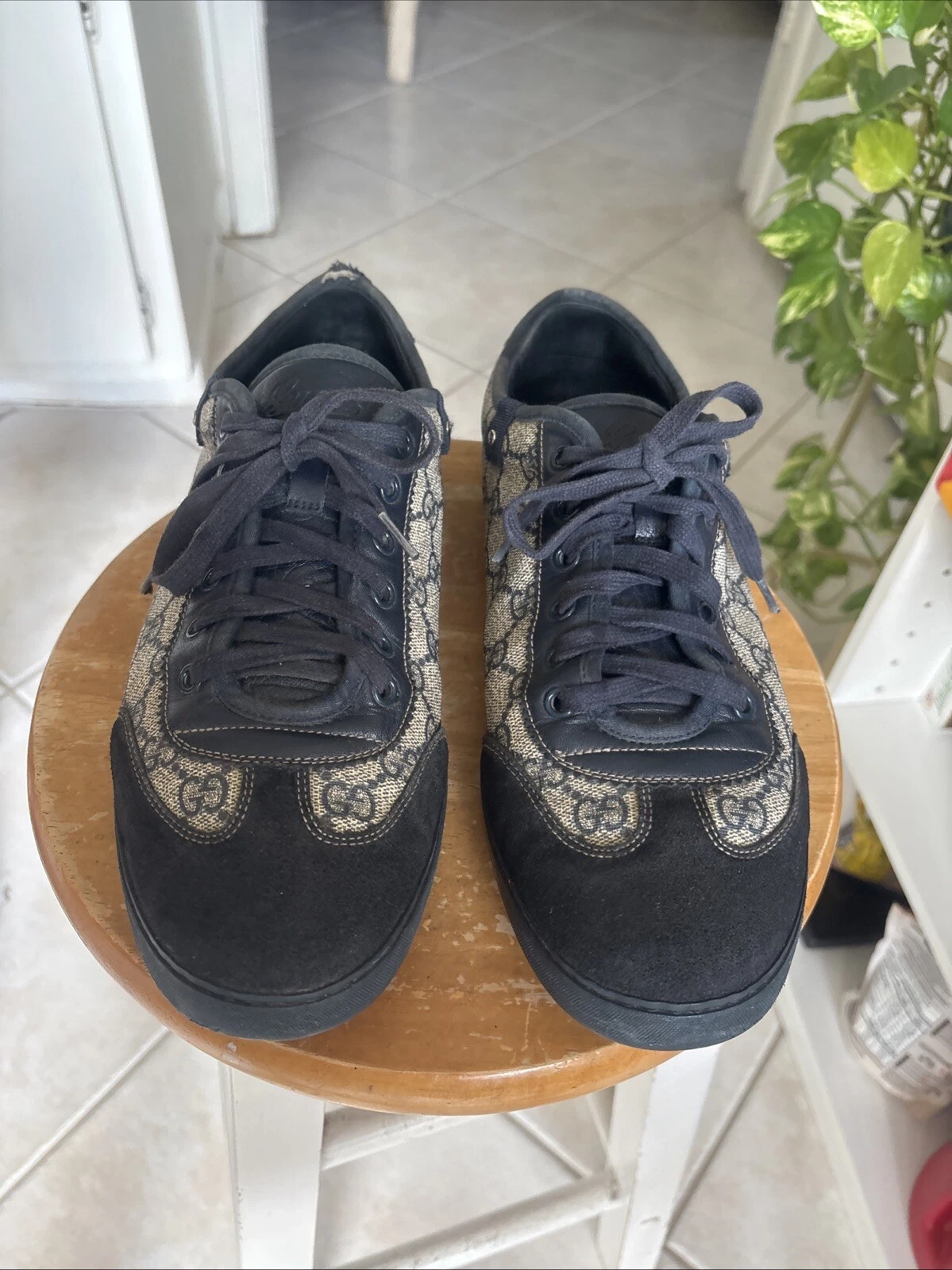 Baskets basses Gucci GG Monogram Supreme 204282 homme EU taille 9 1/2   US taille 10