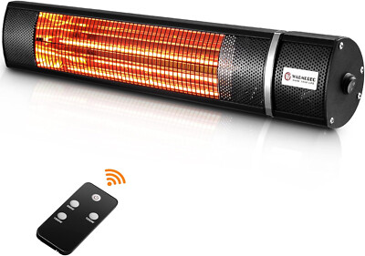 Wall Mounted Patio Heater Outdoor Electric Infrared 1500w Waterproof w/ Remote
