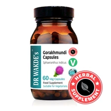 DR WAKDE'S Gorakhmundi Capsules (Sphaeranthus indicus) | 60 Veg Caps | Ayurve...