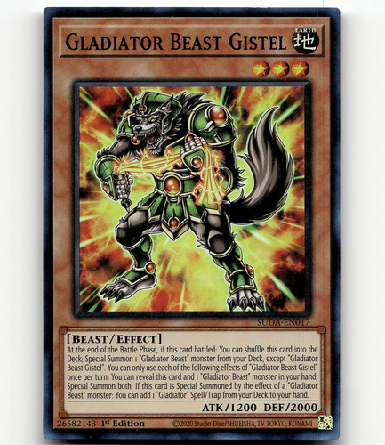 Gladiator Beast Claudius SUDA-EN038 Supreme Darkness 1st Edition