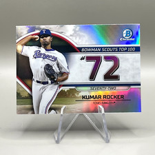 2023 Bowman Scouts Top 100 #BTP-72 Kumar Rocker - Texas Rangers
