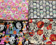 Sugar Skull Day of the Dead Alexander Henry Fabric LOT los novios, calaveras