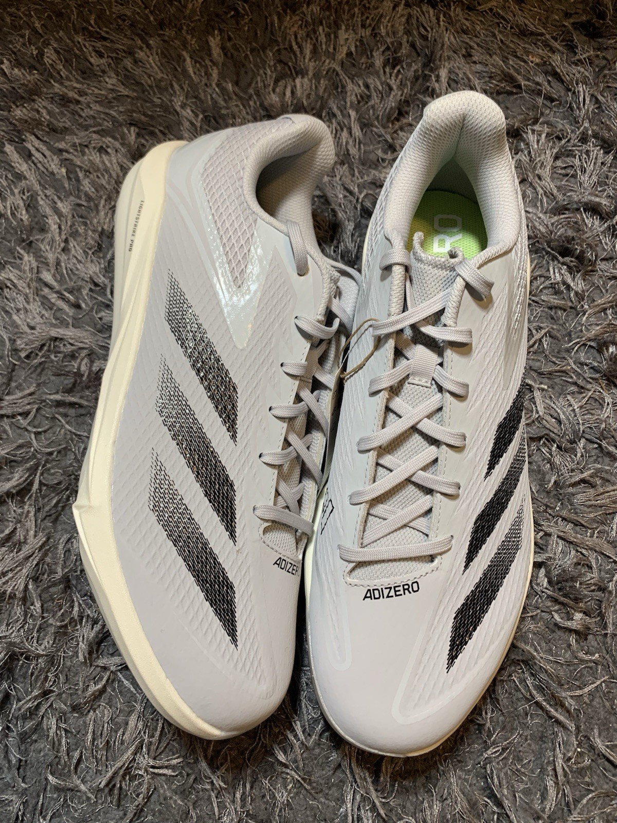 Adidas Adizero Electric Baseball Metal Cleats Men Sz 12.5 Grey Black IF3266 NEW thumbnail 5