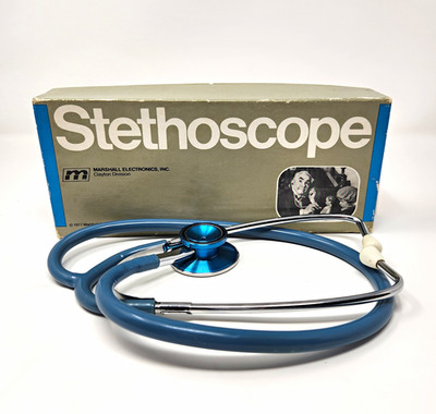 Vintage 1977 Marshall Electronics 412 Blue Non-Chill Stethoscope