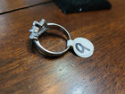Silver Tone Pink & Clear Crystals Ring Size 9 — photo 8