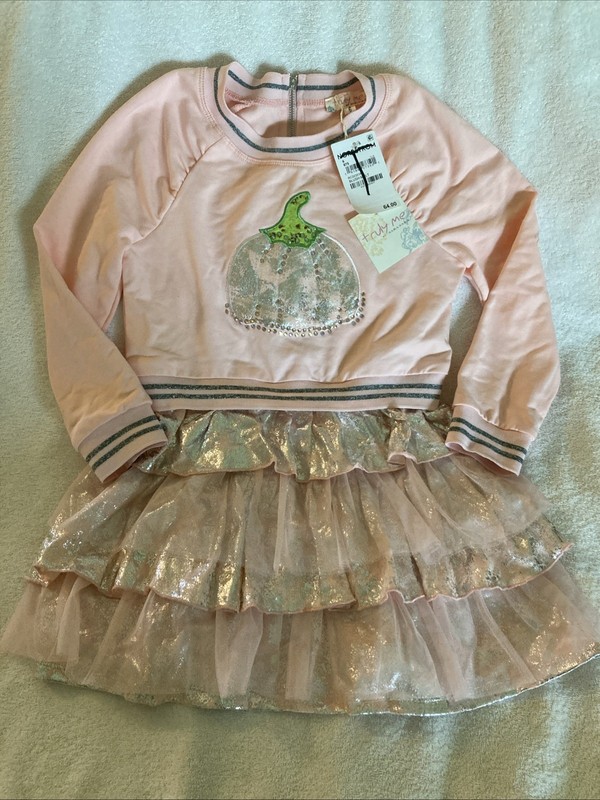 $64 Retail Truly Me Girls Pink Bling Ruffle Dress Size 6