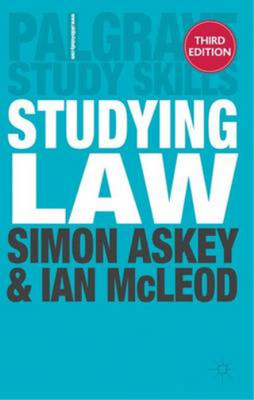 Studying Law (Palgrave Study Skills), Askey, Simon & McLeod, Ian, Used; Very Goo