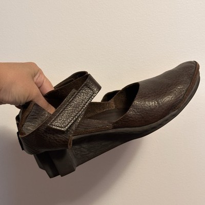 Trippen Germany Women's Brown Leather Edel Mary Jane Wedge EU 38 Lagenlook fairy
