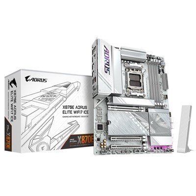 Gigabyte X870e Aorus Elite Wifi7 Ice Amd Am5 Sockel Mainboard Atx 4x Ddr5 Slot