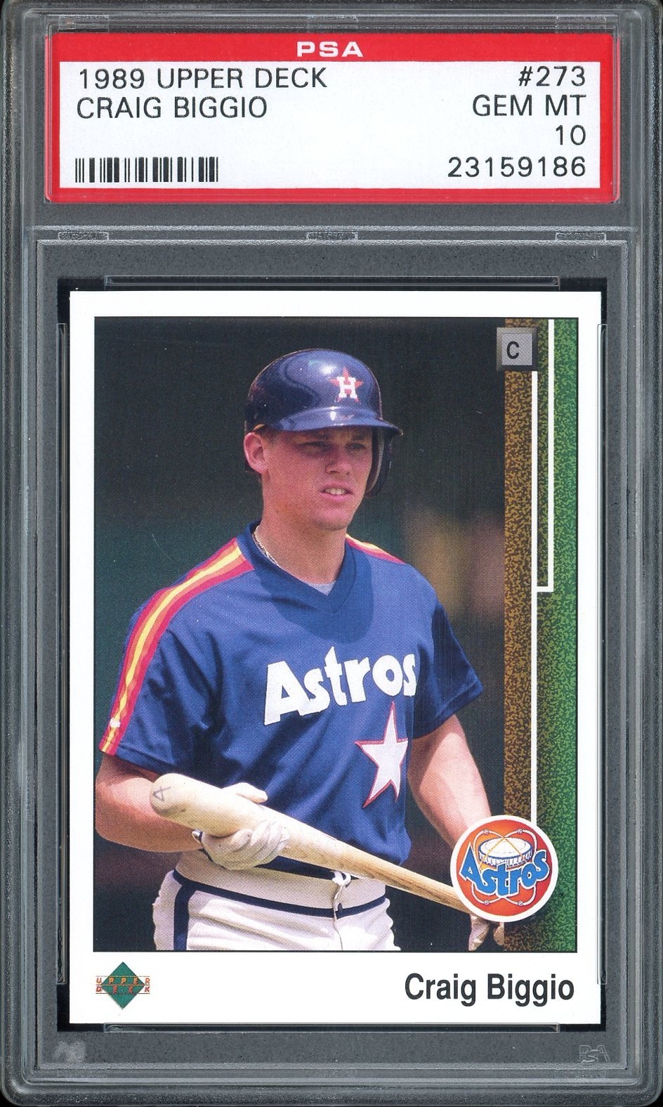 CRAIG BIGGIO 1989 UPPER DECK #273 PSA 10 RC