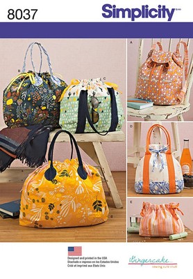 SIMPLICITY 8037 RUCKSACK TRAGETASCHE KOSMETIK Schnittmuster SIEHE VOLLSTÄNDIGE BESCHREIBUNG