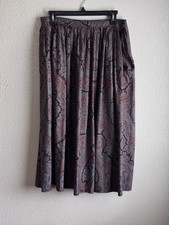 Ralph Lauren Vintage Wool Waist 30 Sz 10 Paisley Full Sweep Skirt Floral EXC