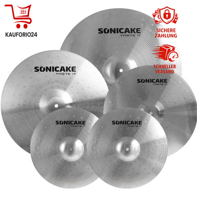 Cymbal Set 14'' HiHat + 16'' Crash + 18'' Crash + 20'' Ride 5-teilig