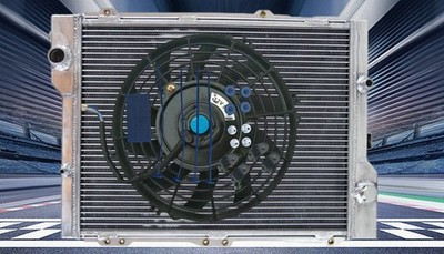 Aluminum radiator+fan Fit Audi RS2 B4 ADU 2.2 20V turbo 1994-1995 Without AUX
