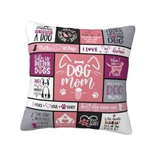 Dog Mom Gifts for Women, Dog Lovers 18" x 18" Pack of 1 Pink - to Dog Mom