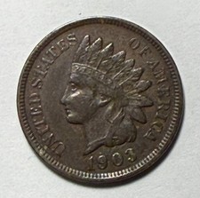 1903  indian head cent - nice strike