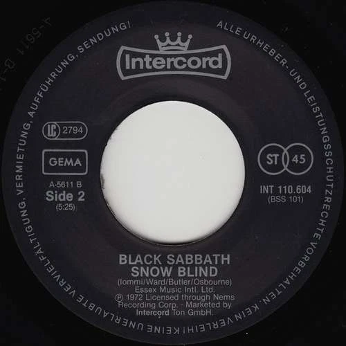 Black Sabbath - Paranoid 7" Single RE Vinyl Rock Heavy Metal 011 - Bild 4 von 4