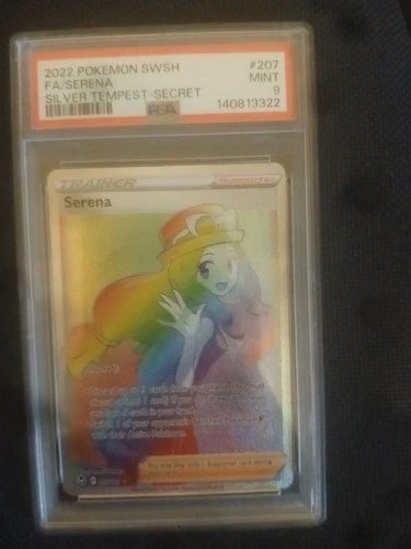 Serena PSA 9 (Secret) 207/195 Swsh12: Sword & Shield - Silver Tempest Holo