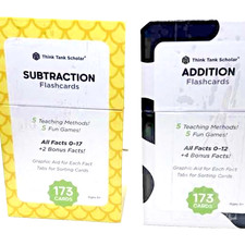 Think Tank Scholar Addition And Subtraction Sets of New Flashcards New Sealed