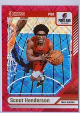 2024-25 Donruss International Red #143 Scoot Henderson - Portland Trail Blazers