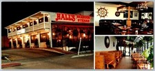 Ocean City Maryland Hall's Seafood, Steaks Restaurant 59th Street Postcard