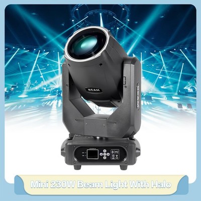 230W 7R Mini Beam Moving Head Light Stage with Halo Light DMX for Disco Bar