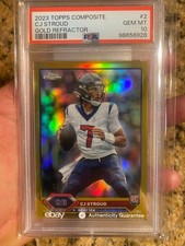 CRAZY RARE 2023 GOLD REFRACTOR HIGH-END PSA 10 TOPPS CHROME CJ STROUD ROOKIE /50