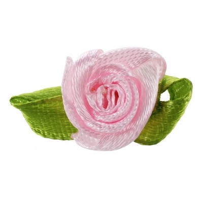 100 Stck. Satinband Rose Blume Blatt Hochzeit Dekor Applikationen Nähen DIY1329
